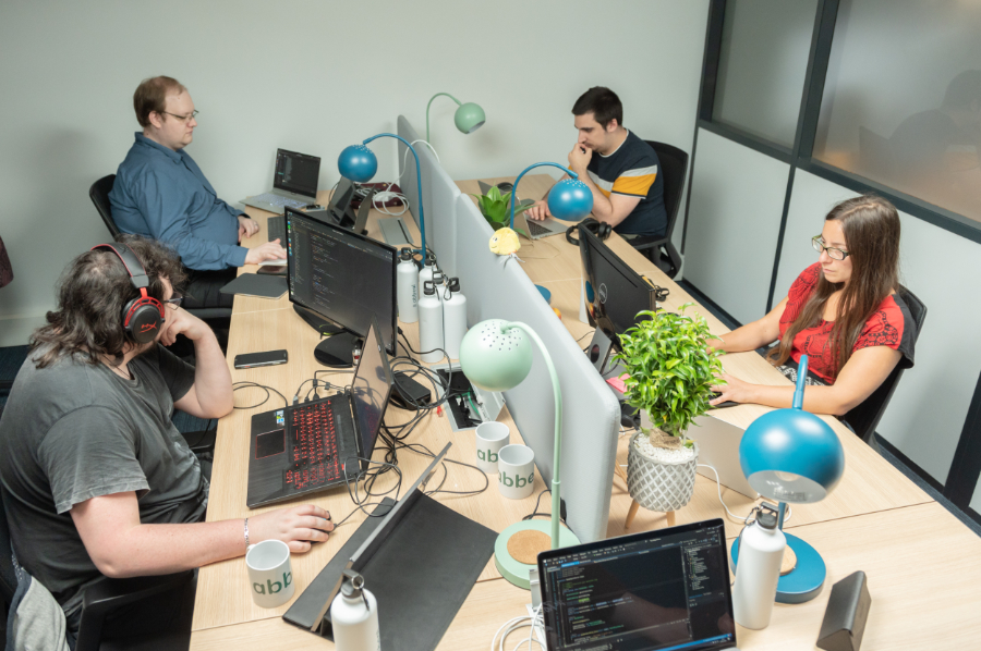People working at their desks